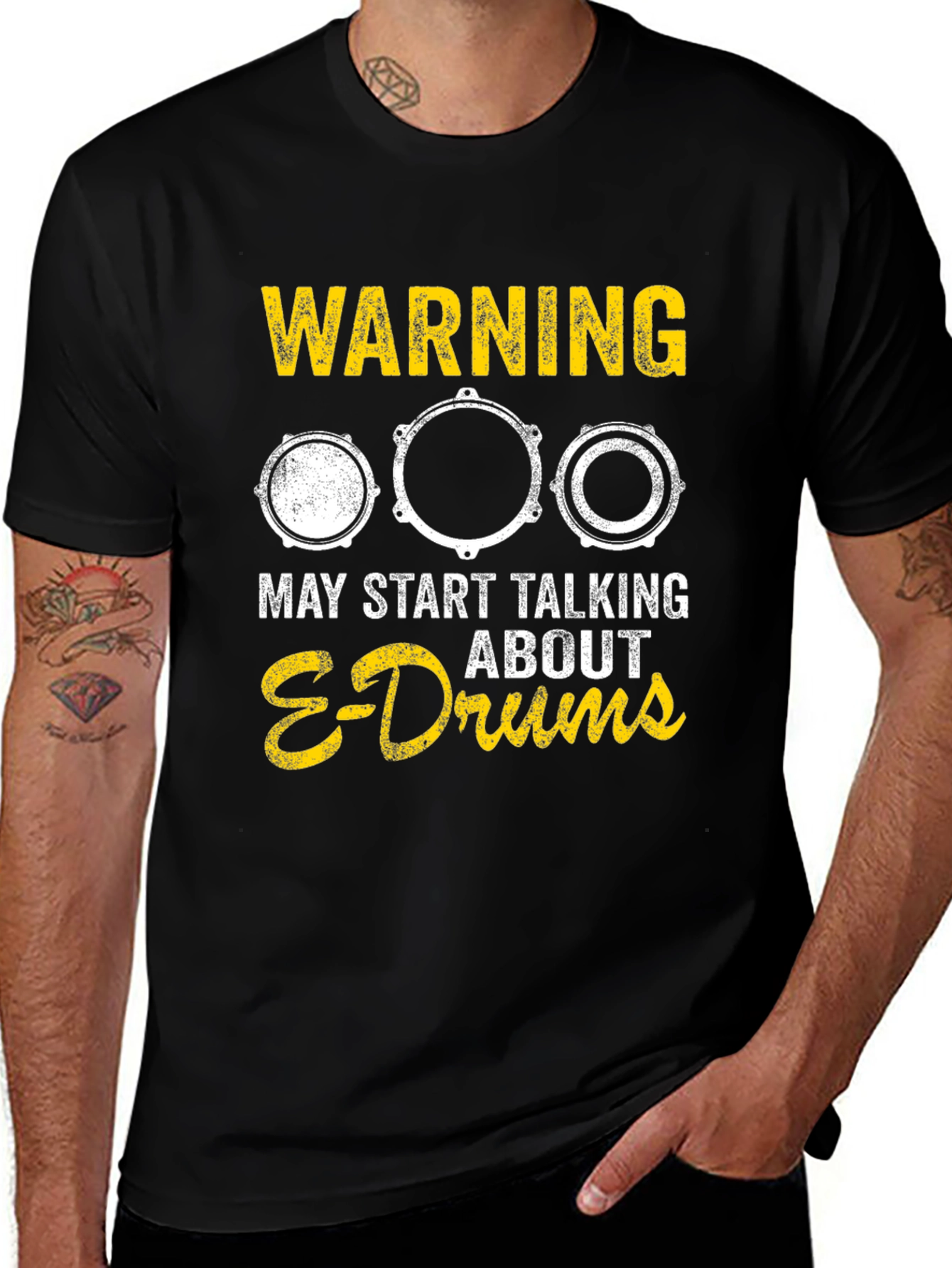 Warning May Start Talking About E-Drums T-Shirt
