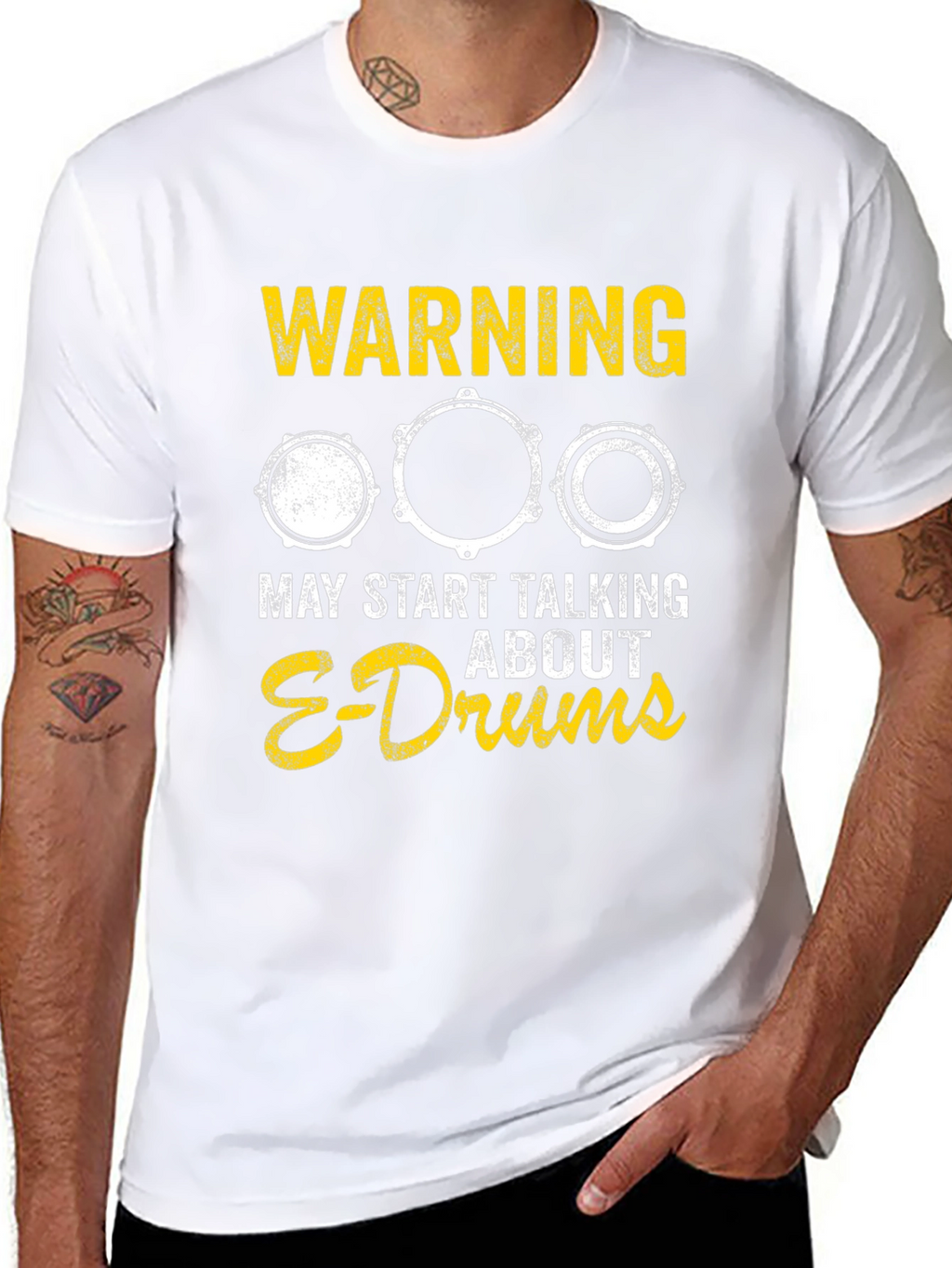 Warning May Start Talking About E-Drums T-Shirt