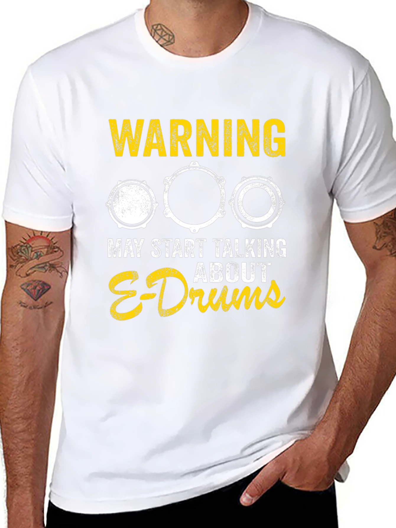 Warning May Start Talking About E-Drums T-Shirt