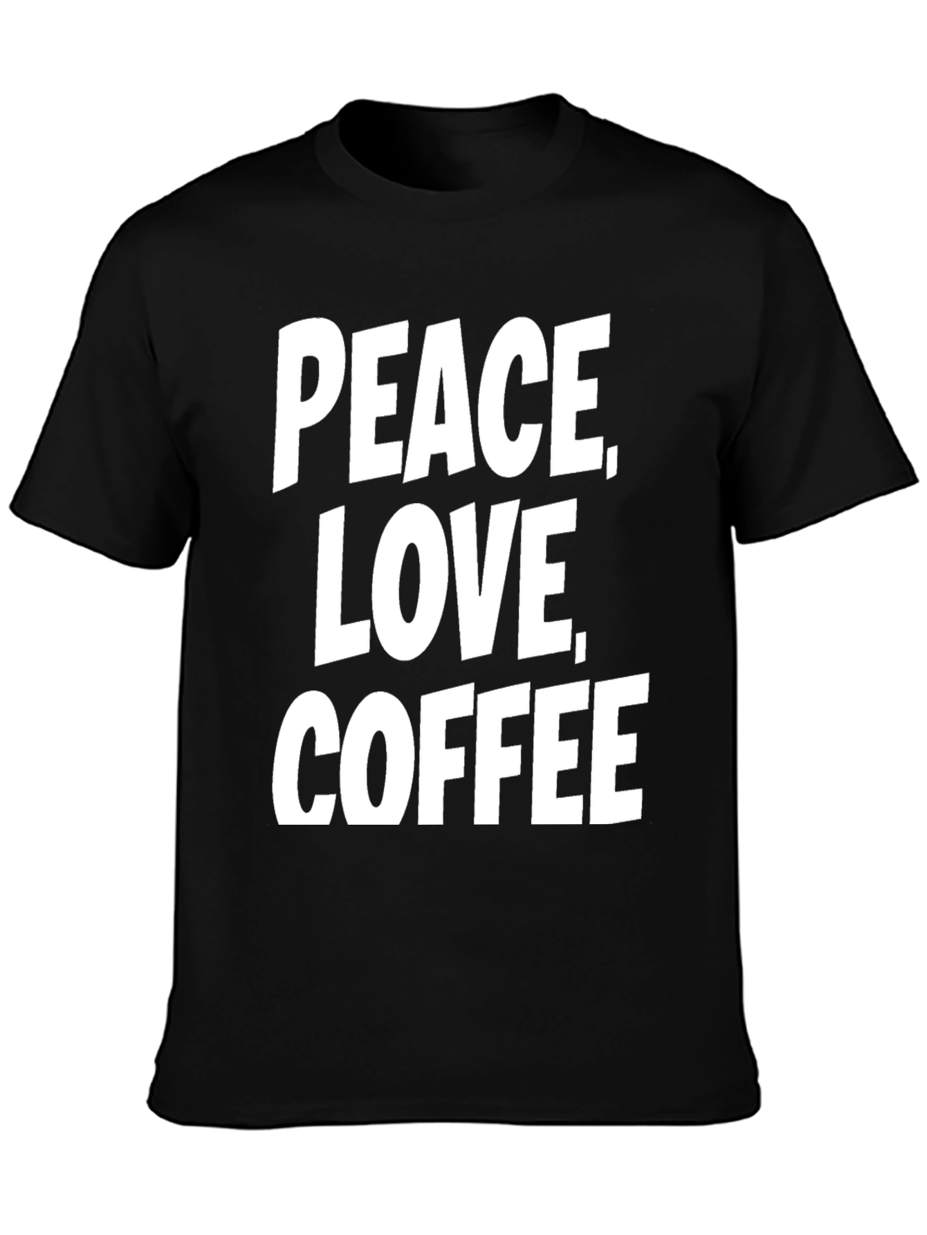 Peace Love Coffee T-Shirt - Black