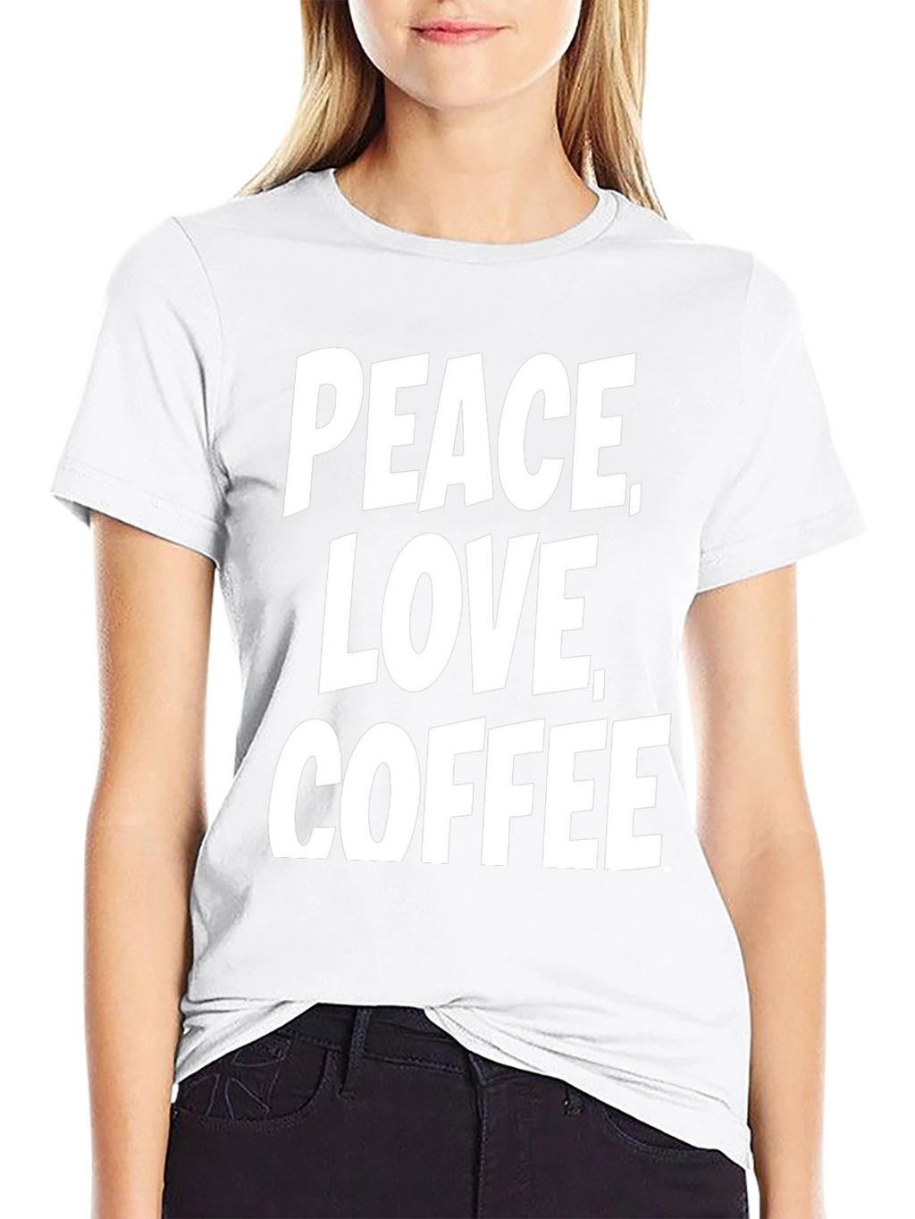 Peace Love Coffee T-Shirt - Black