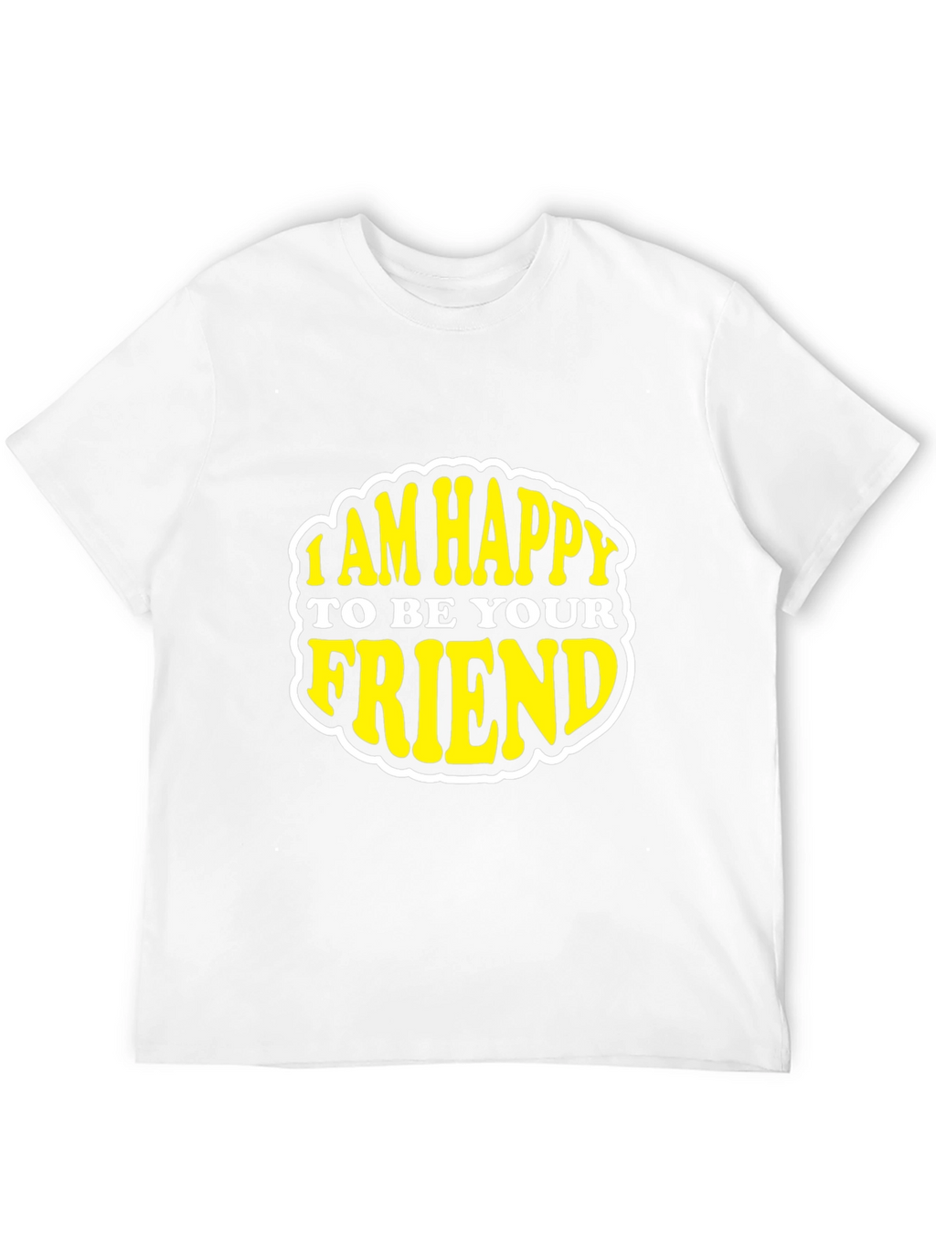 Happy To Be Your Friend Black Graphic Tee