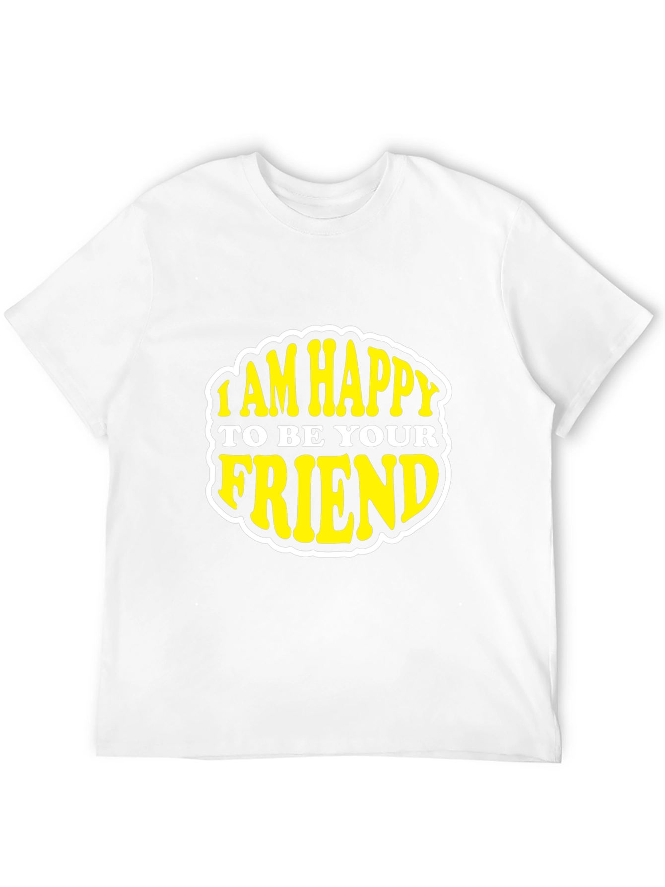 Happy To Be Your Friend Black Graphic Tee