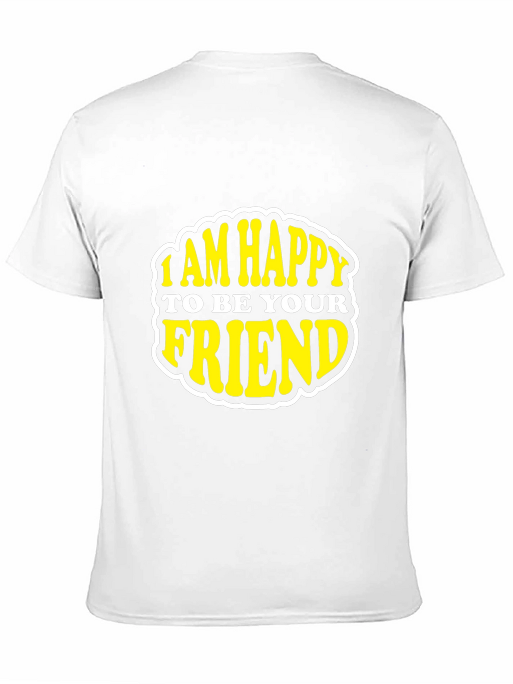 Happy To Be Your Friend Black Graphic Tee