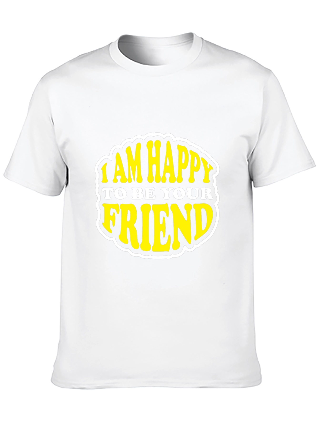 Happy To Be Your Friend Black Graphic Tee