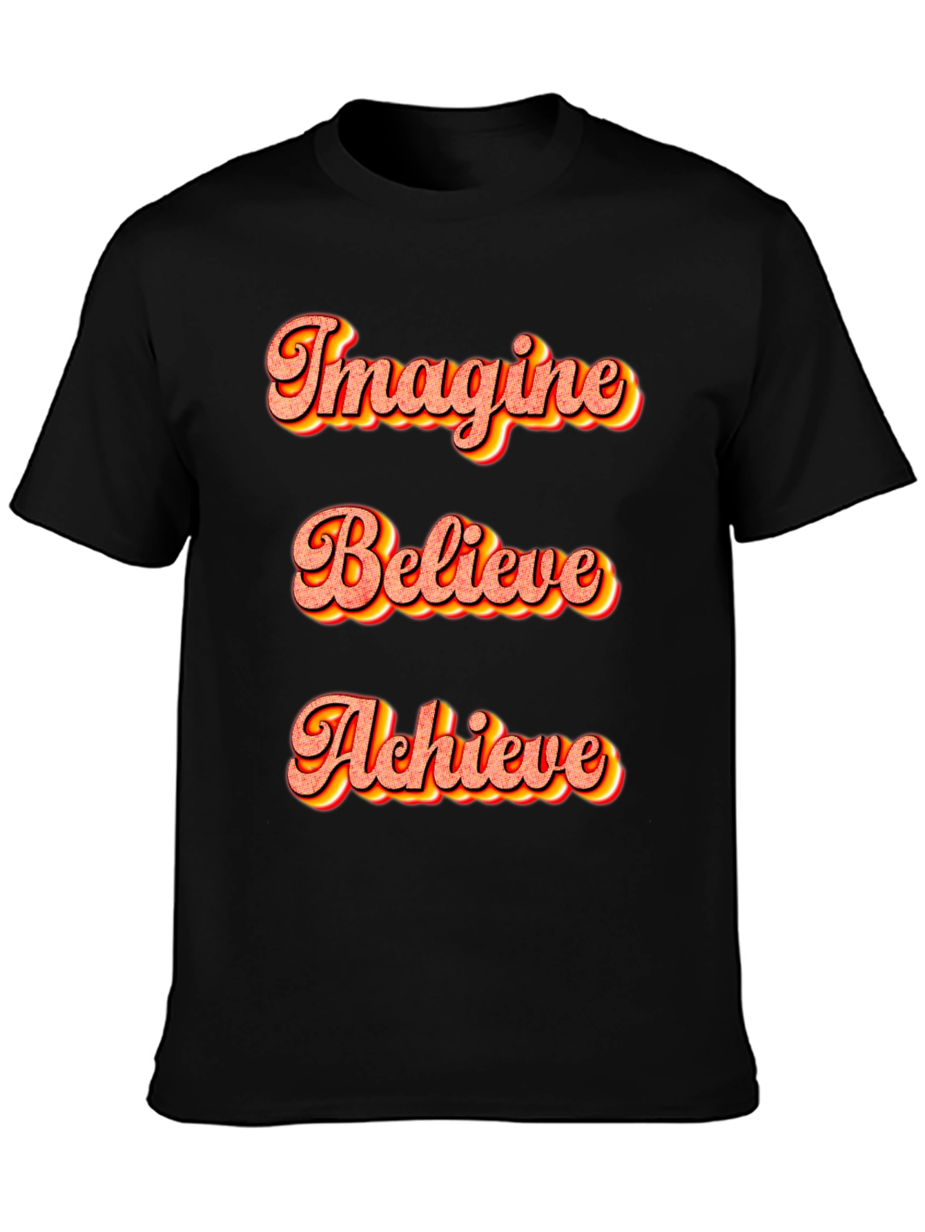Imagine Believe Achieve Black T-Shirt