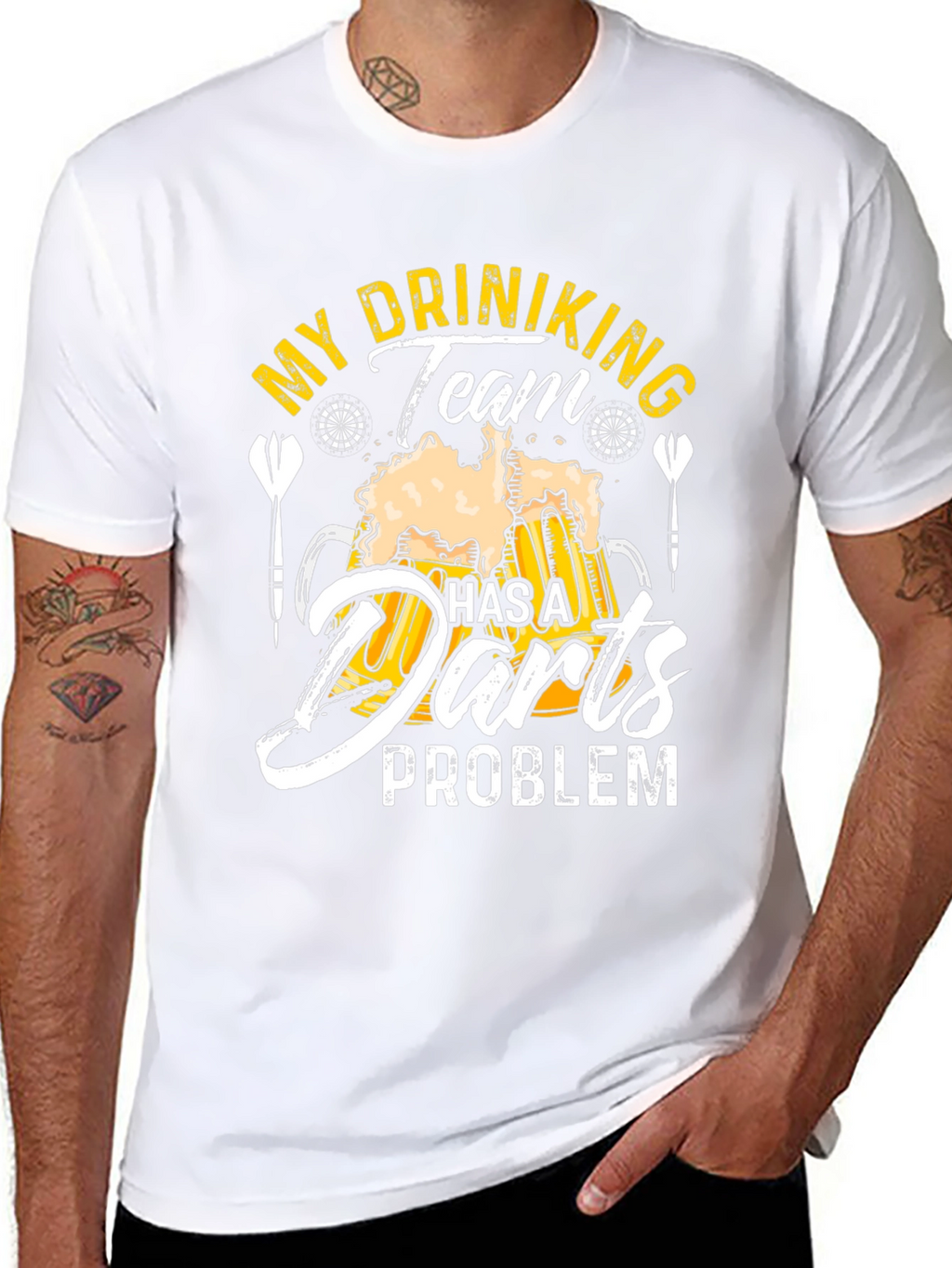 Funny My Drinking Team Has A Darts Problem T-Shirt