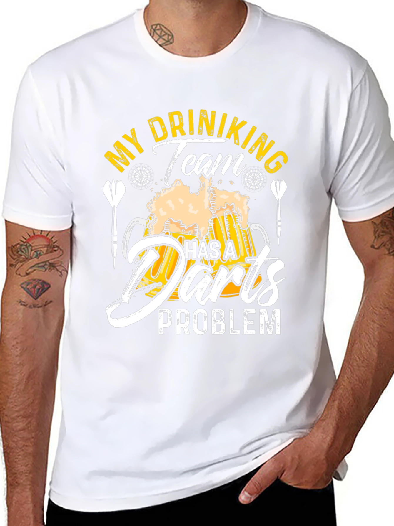 Funny My Drinking Team Has A Darts Problem T-Shirt