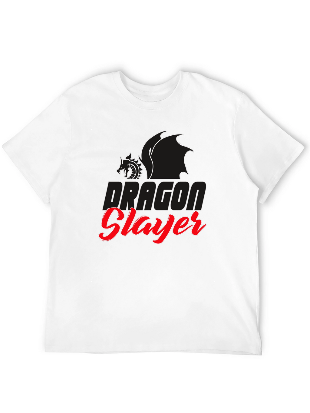 Dragon Slayer Graphic Tee - Black Cotton T-Shirt