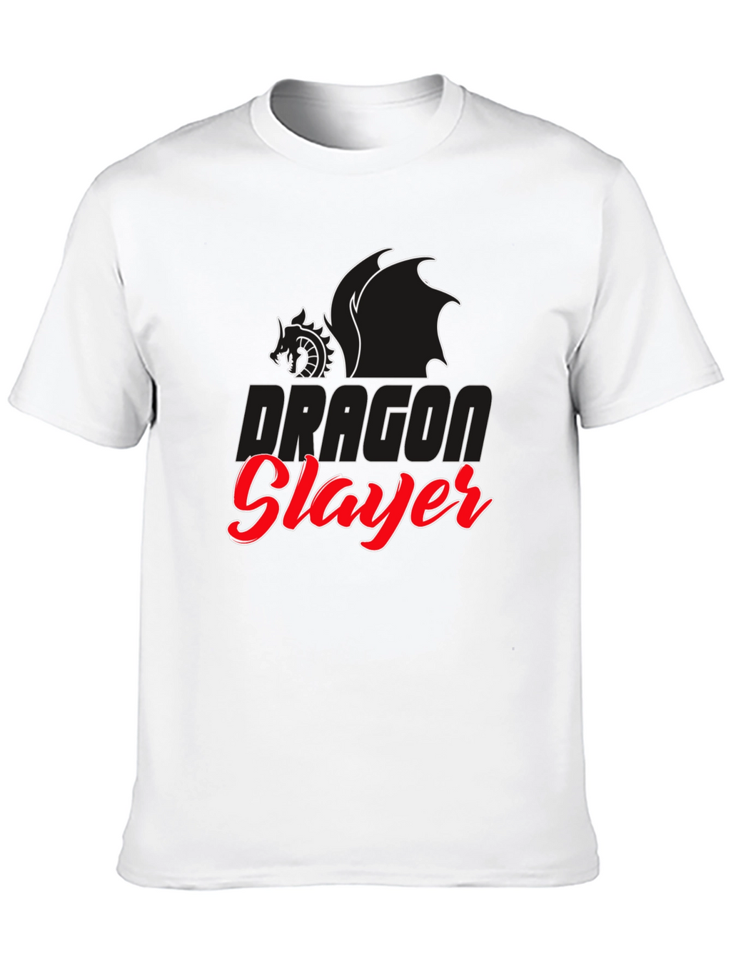 Dragon Slayer Graphic Tee - Black Cotton T-Shirt