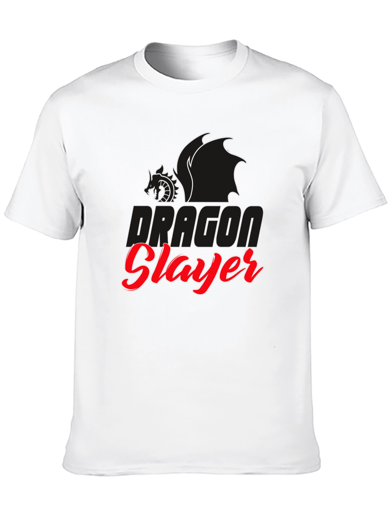 Dragon Slayer Graphic Tee - Black Cotton T-Shirt