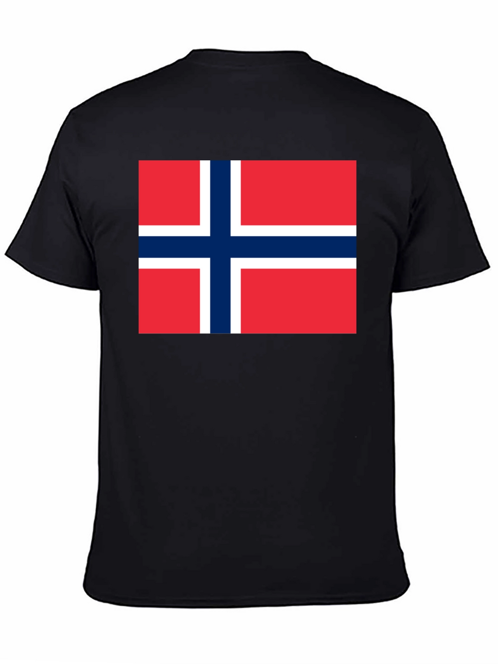 Norway Flag T-Shirt - Black Cotton Tee