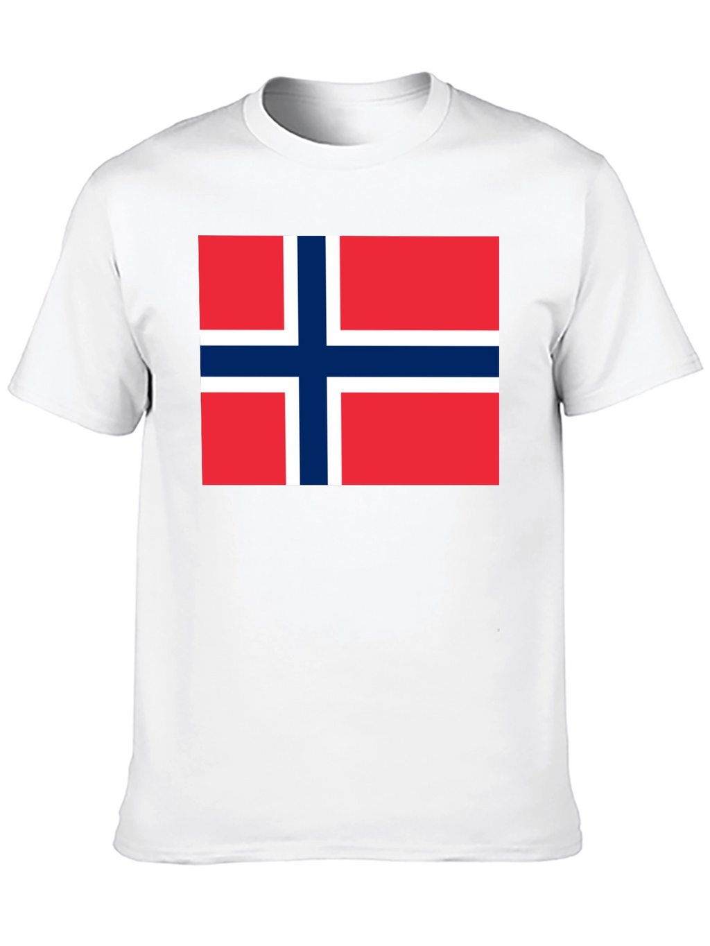 Norway Flag T-Shirt - Black Cotton Tee