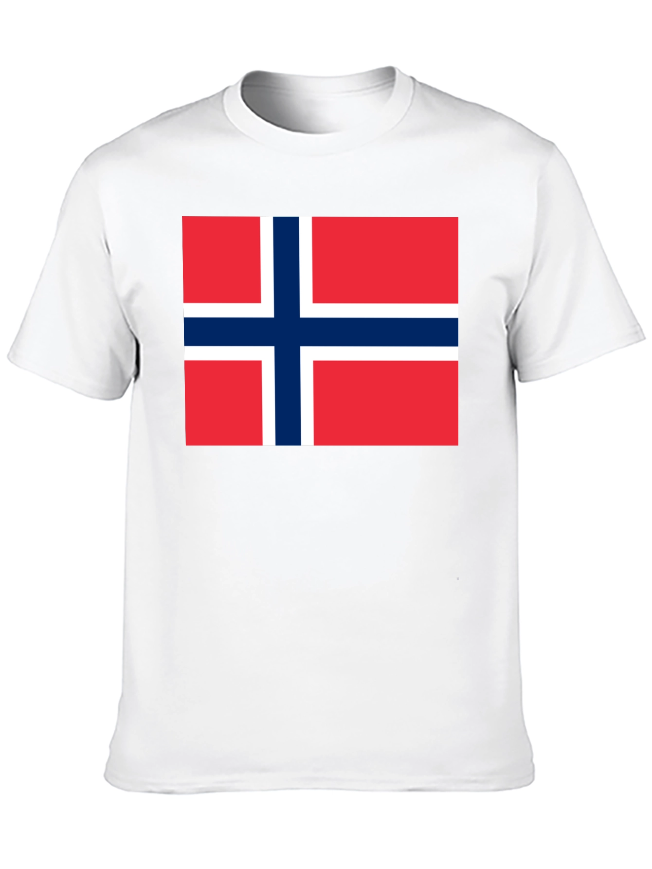 Norway Flag T-Shirt - Black Cotton Tee