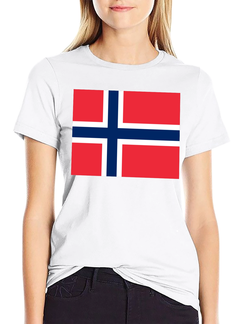 Norway Flag T-Shirt - Black Cotton Tee