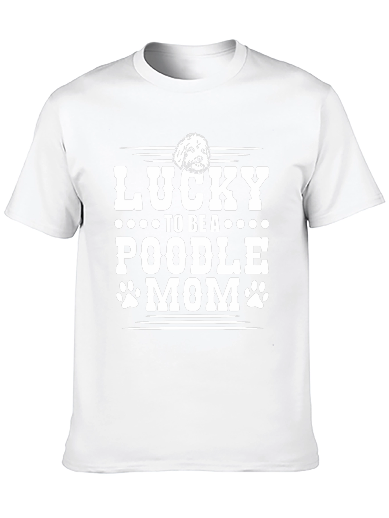 Lucky Poodle Mom Graphic Tee - Unisex Black T-Shirt