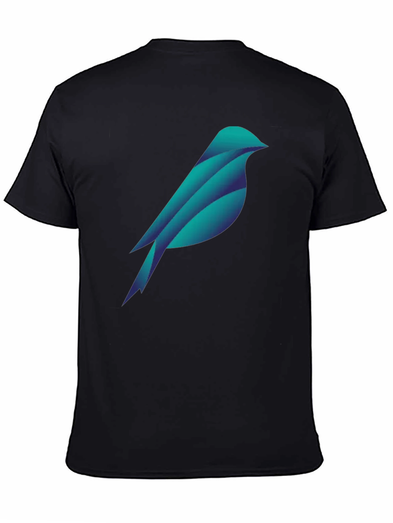 Geometric Bird Graphic Tee - Stylish Black T-Shirt