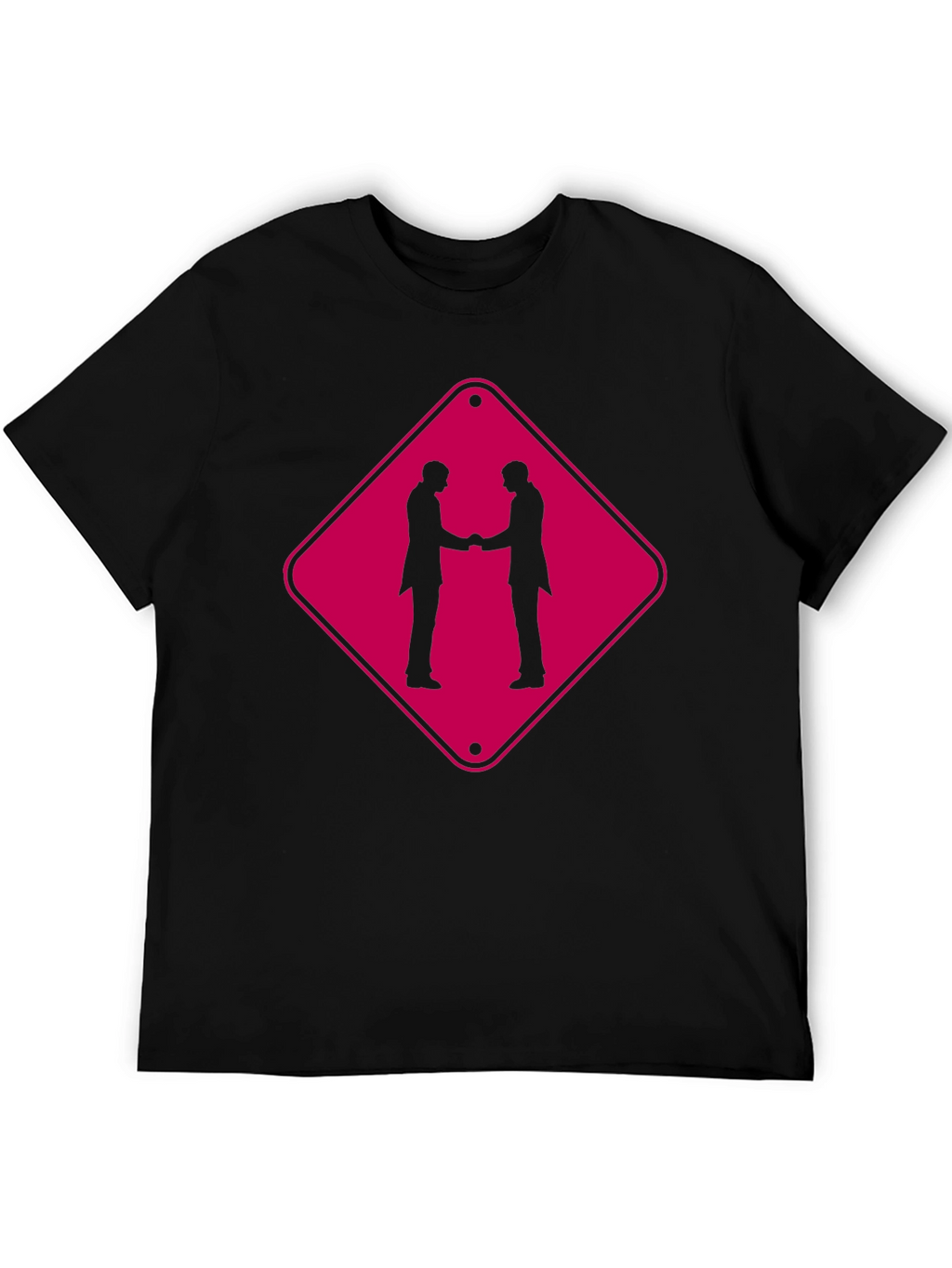 Handshake Graphic T-Shirt - Black