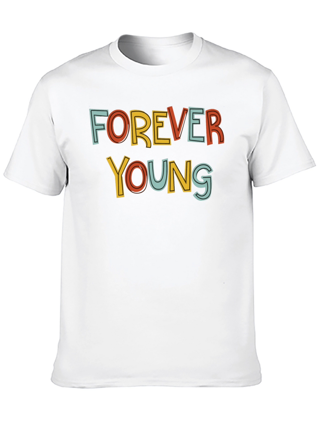 Forever Young Graphic Tee - Retro Style