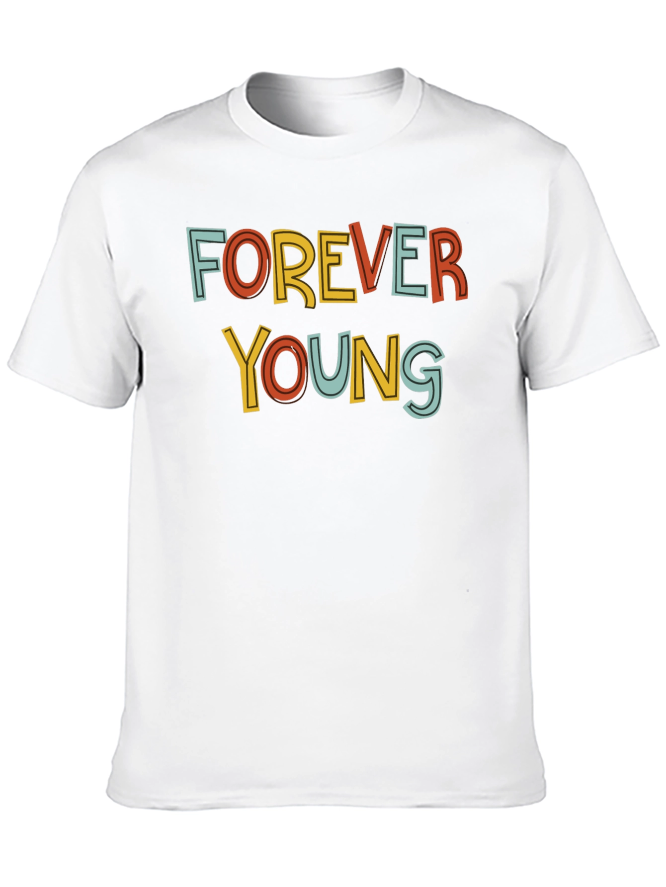 Forever Young Graphic Tee - Retro Style