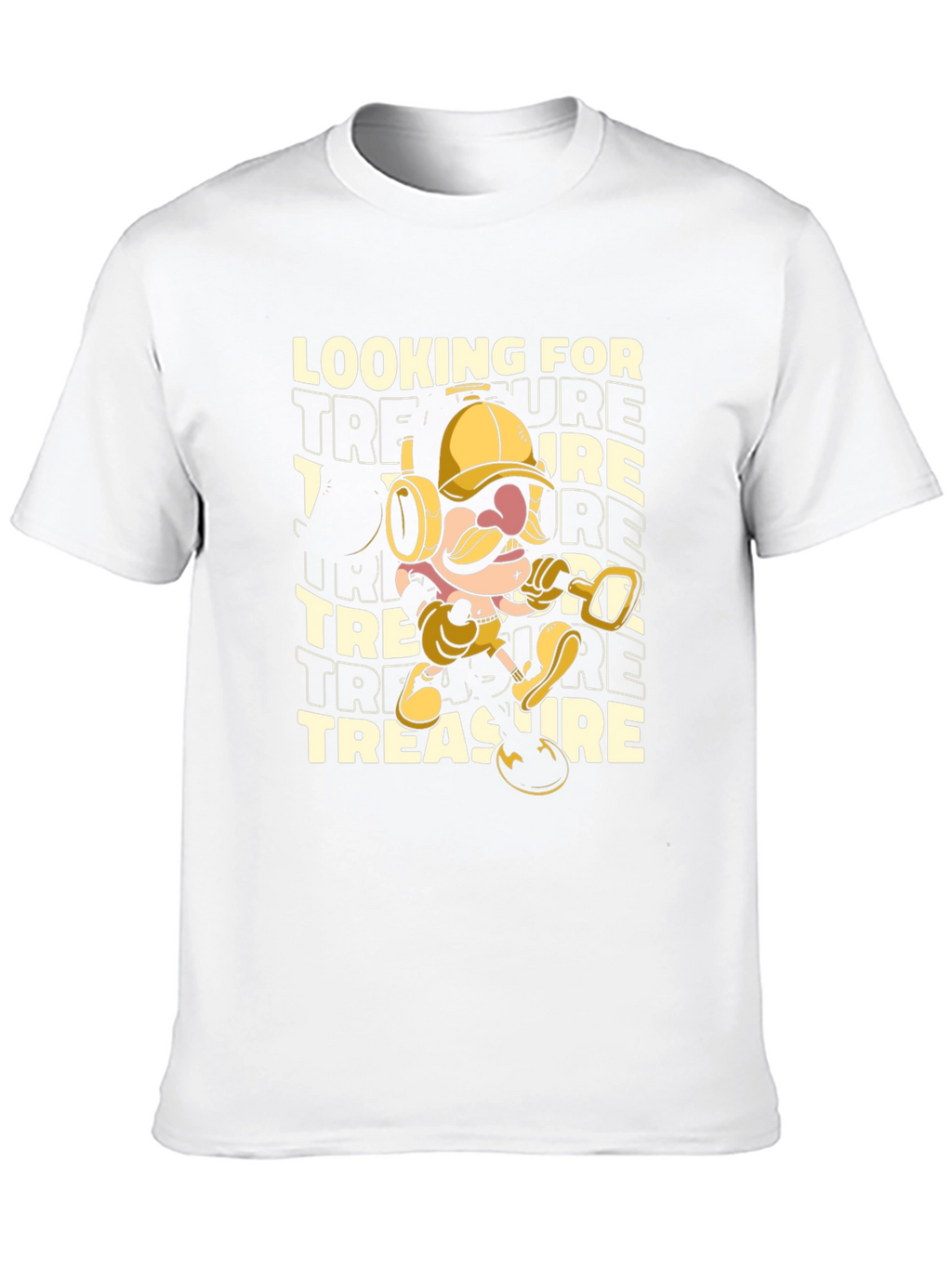 Treasure Hunter Cartoon Graphic T-Shirt