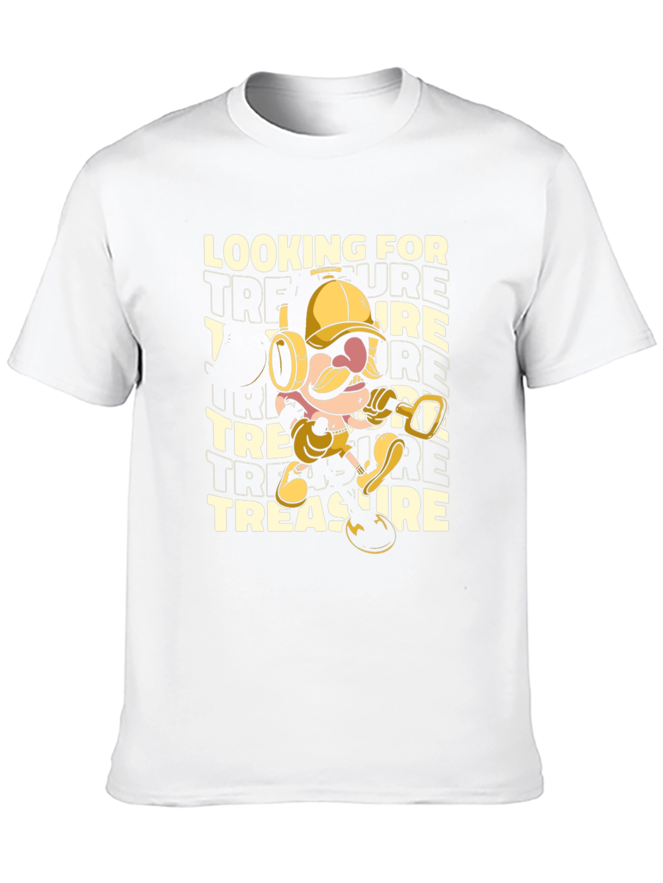 Treasure Hunter Cartoon Graphic T-Shirt