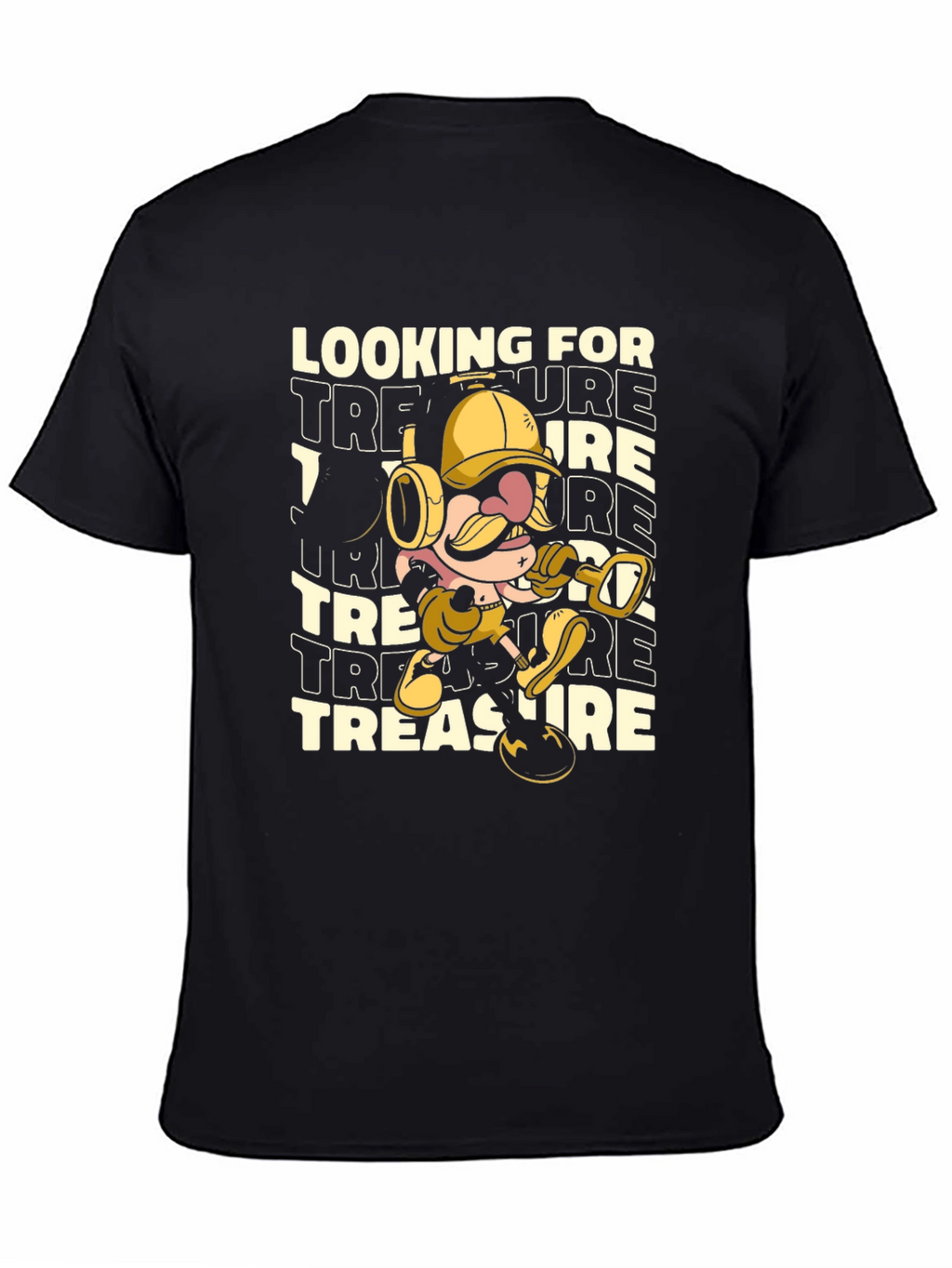 Treasure Hunter Cartoon Graphic T-Shirt