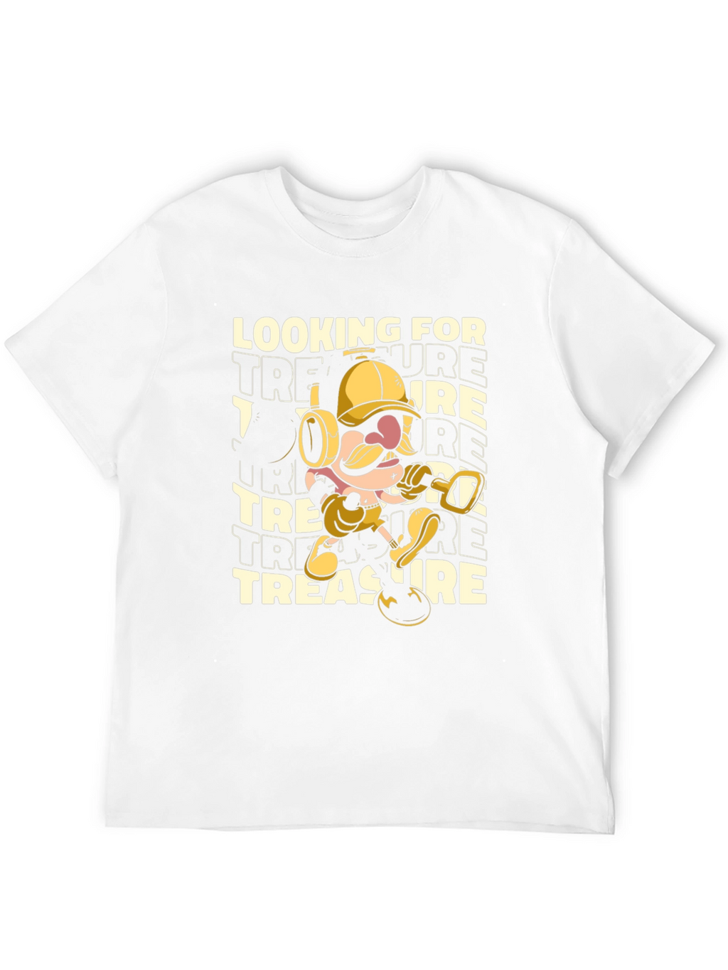 Treasure Hunter Cartoon Graphic T-Shirt