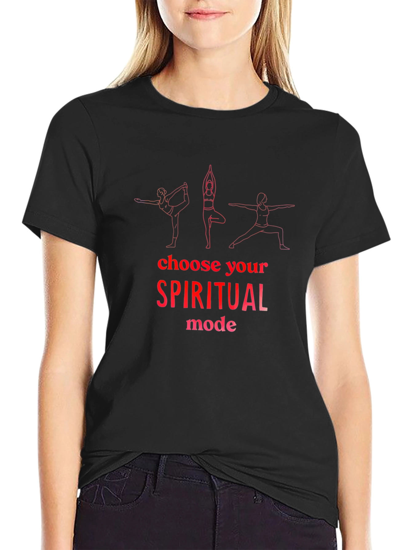 Spiritual Mode Yoga Tee - Black