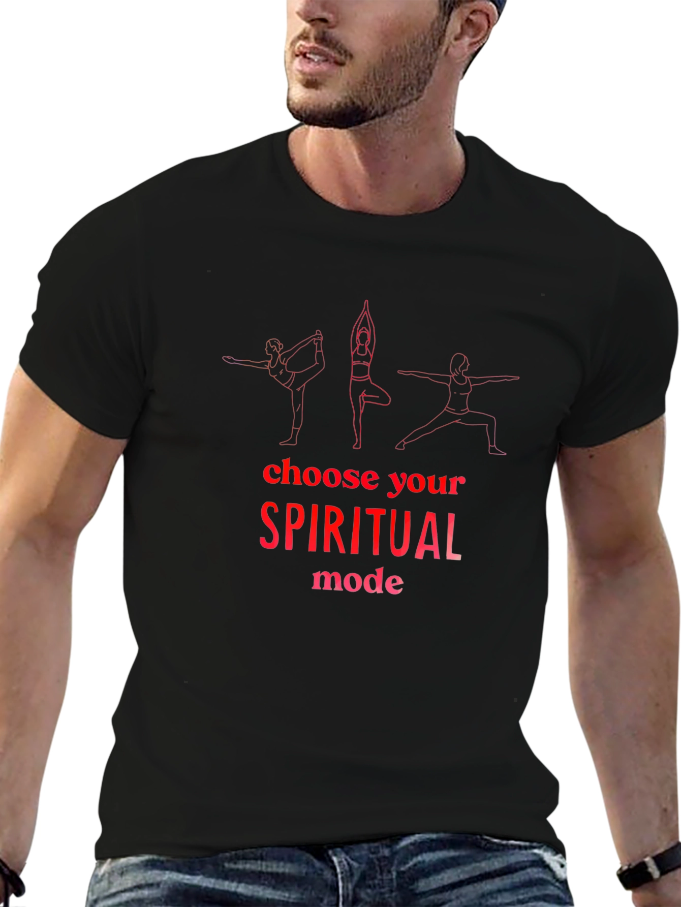Spiritual Mode Yoga Tee - Black