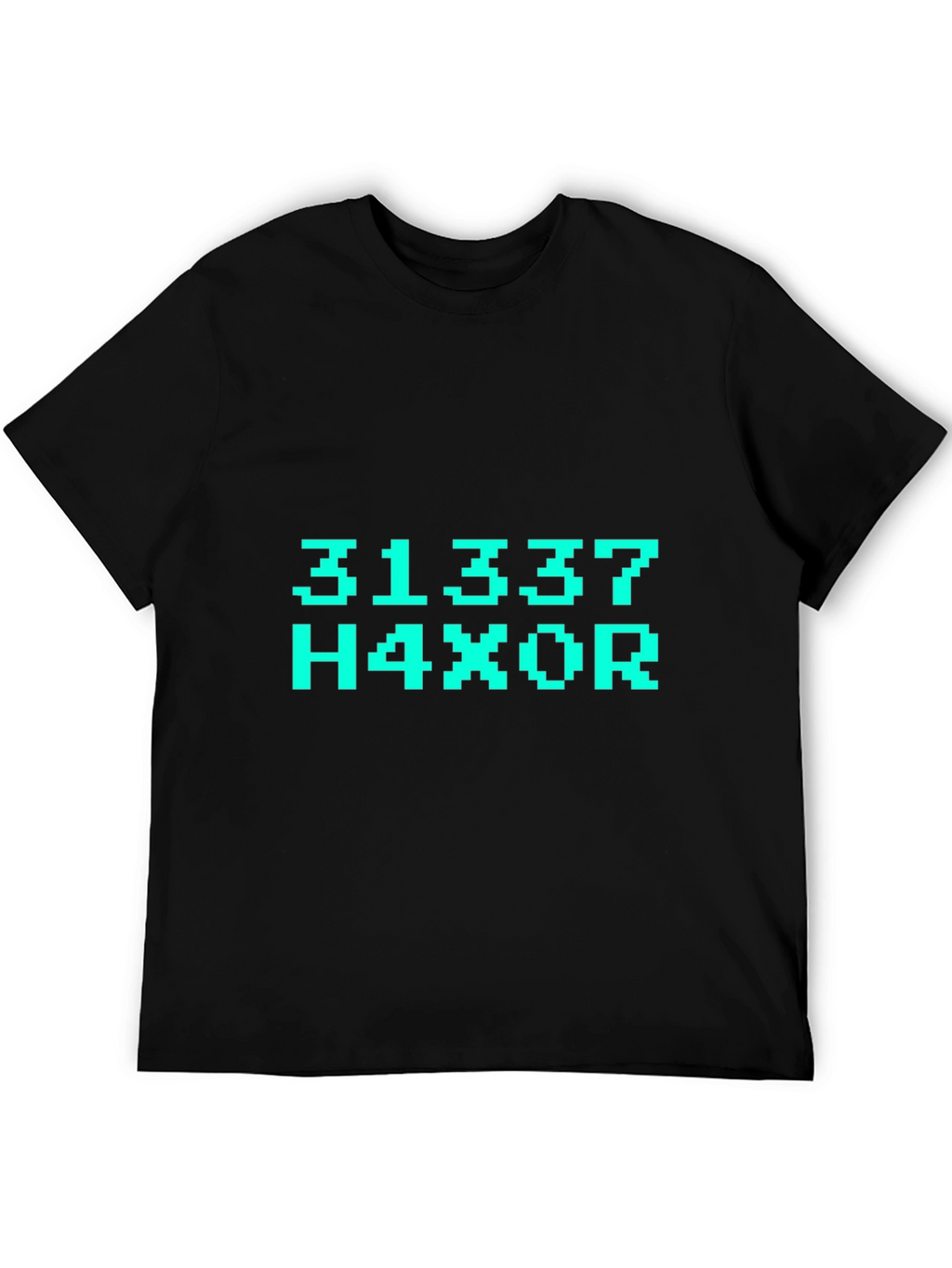 31337 H4X0R T-Shirt - Black Graphic Tee