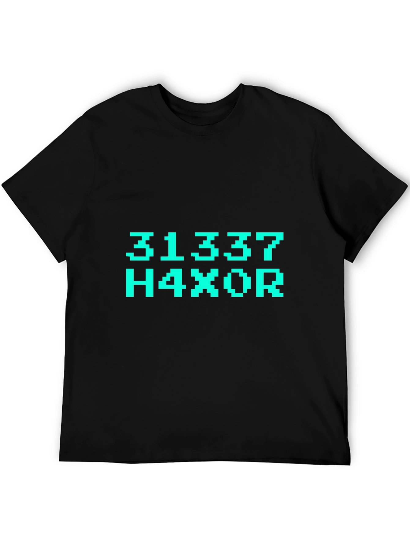 31337 H4X0R T-Shirt - Black Graphic Tee