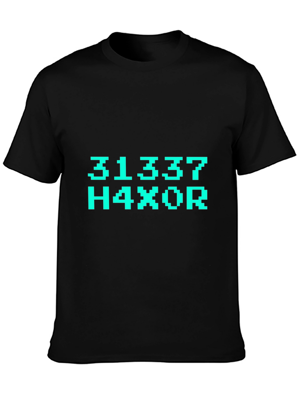 31337 H4X0R T-Shirt - Black Graphic Tee