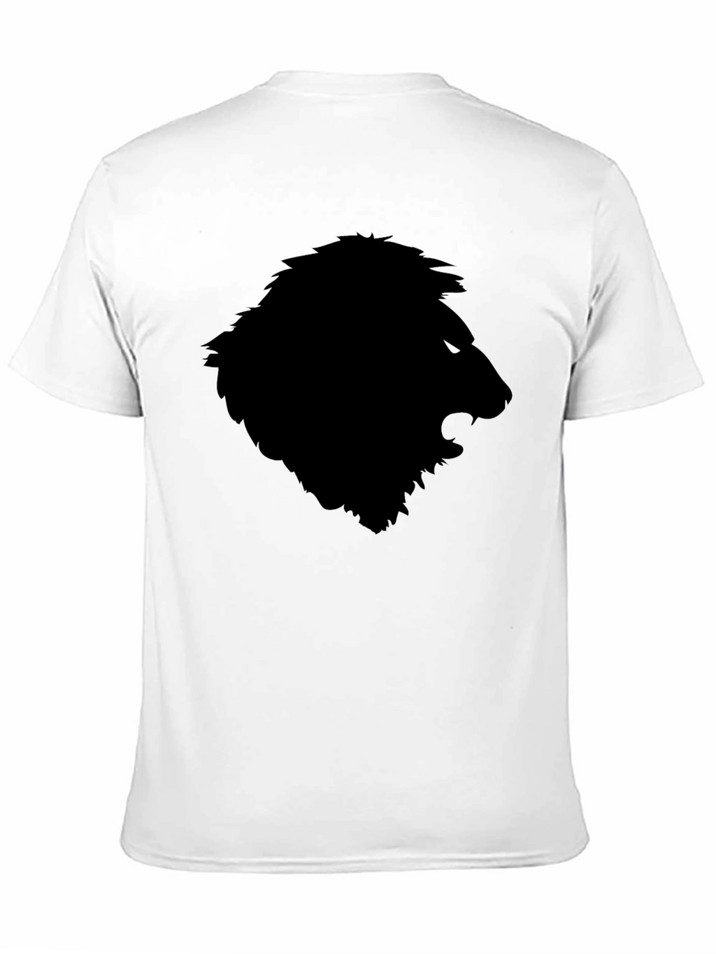 Lion Silhouette Graphic Black T-Shirt