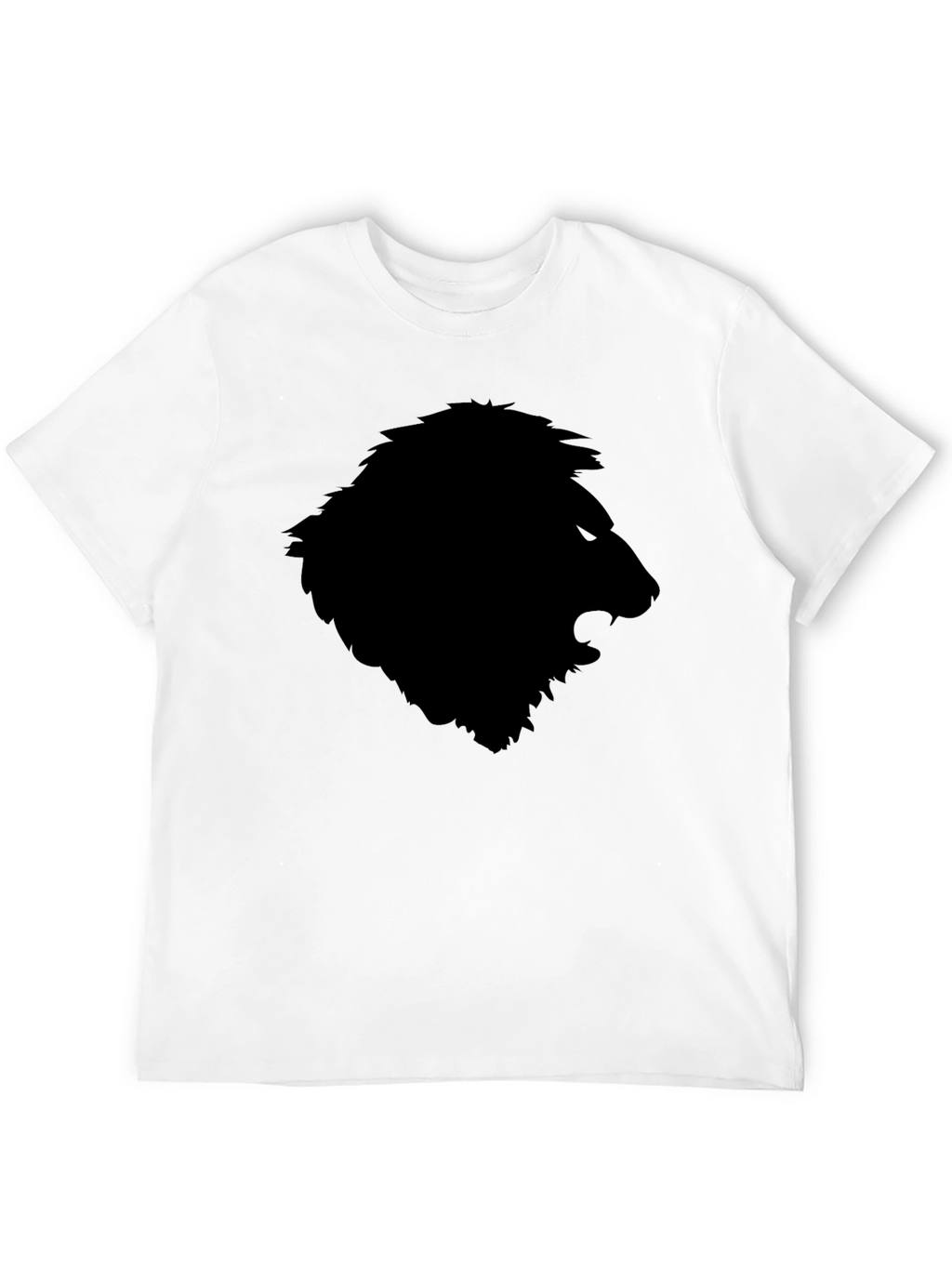 Lion Silhouette Graphic Black T-Shirt