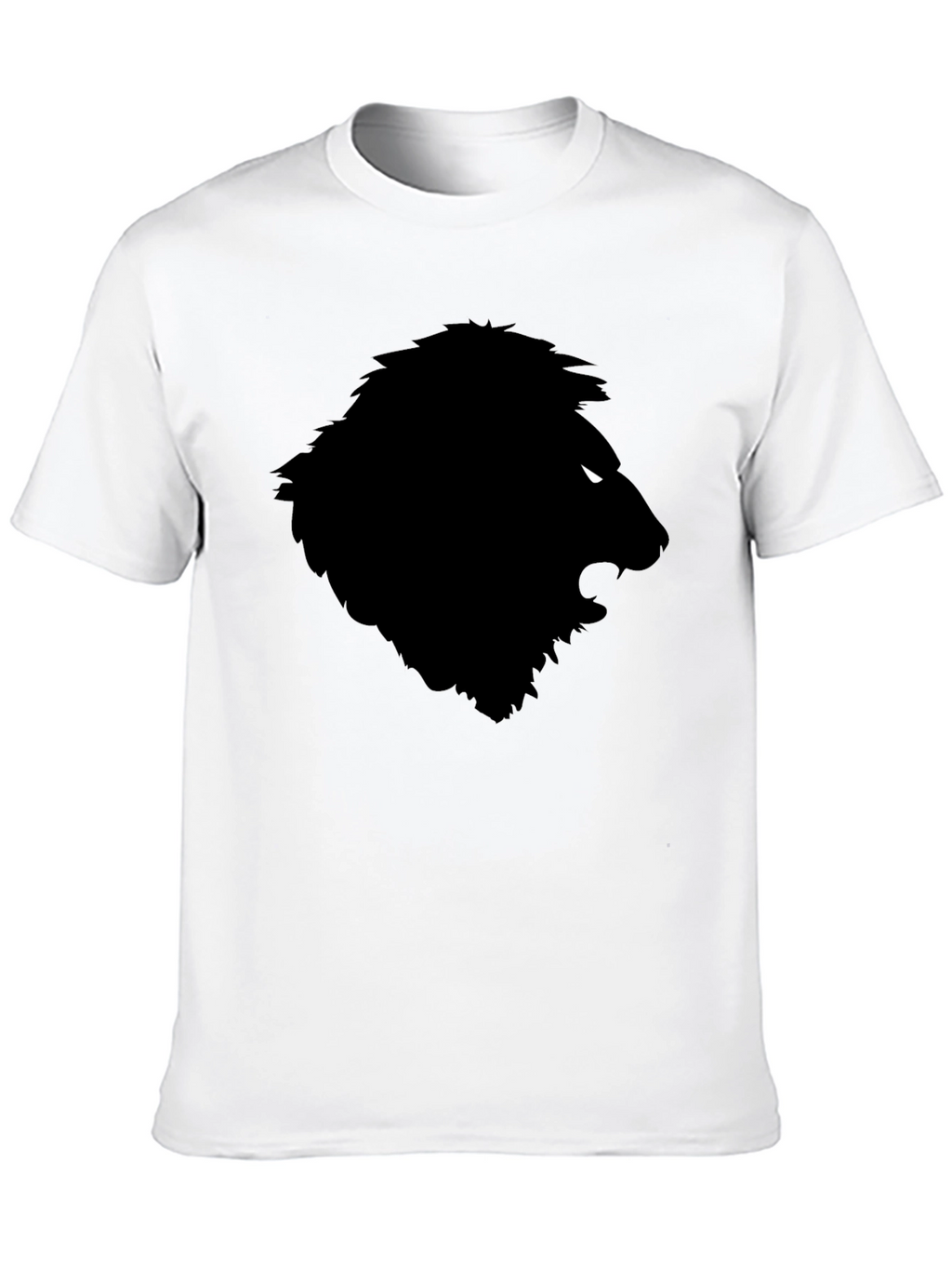 Lion Silhouette Graphic Black T-Shirt
