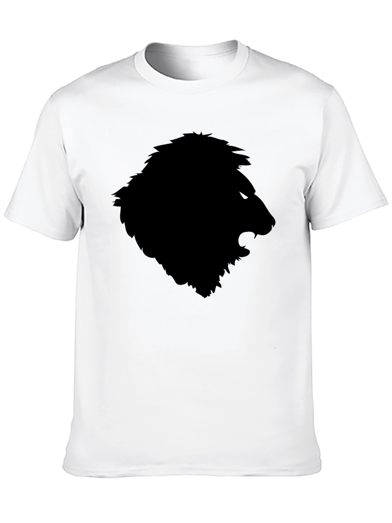 Lion Silhouette Graphic Black T-Shirt