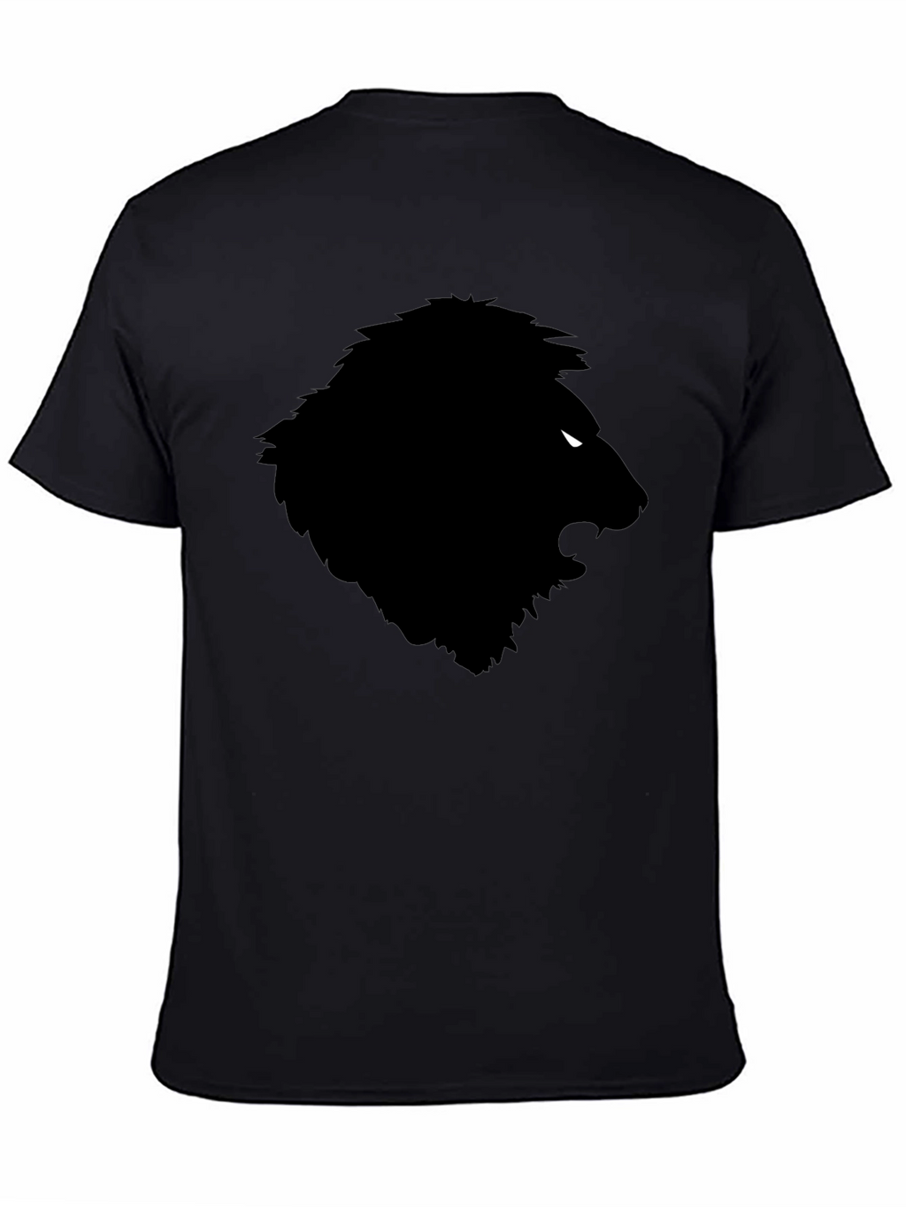 Lion Silhouette Graphic Black T-Shirt