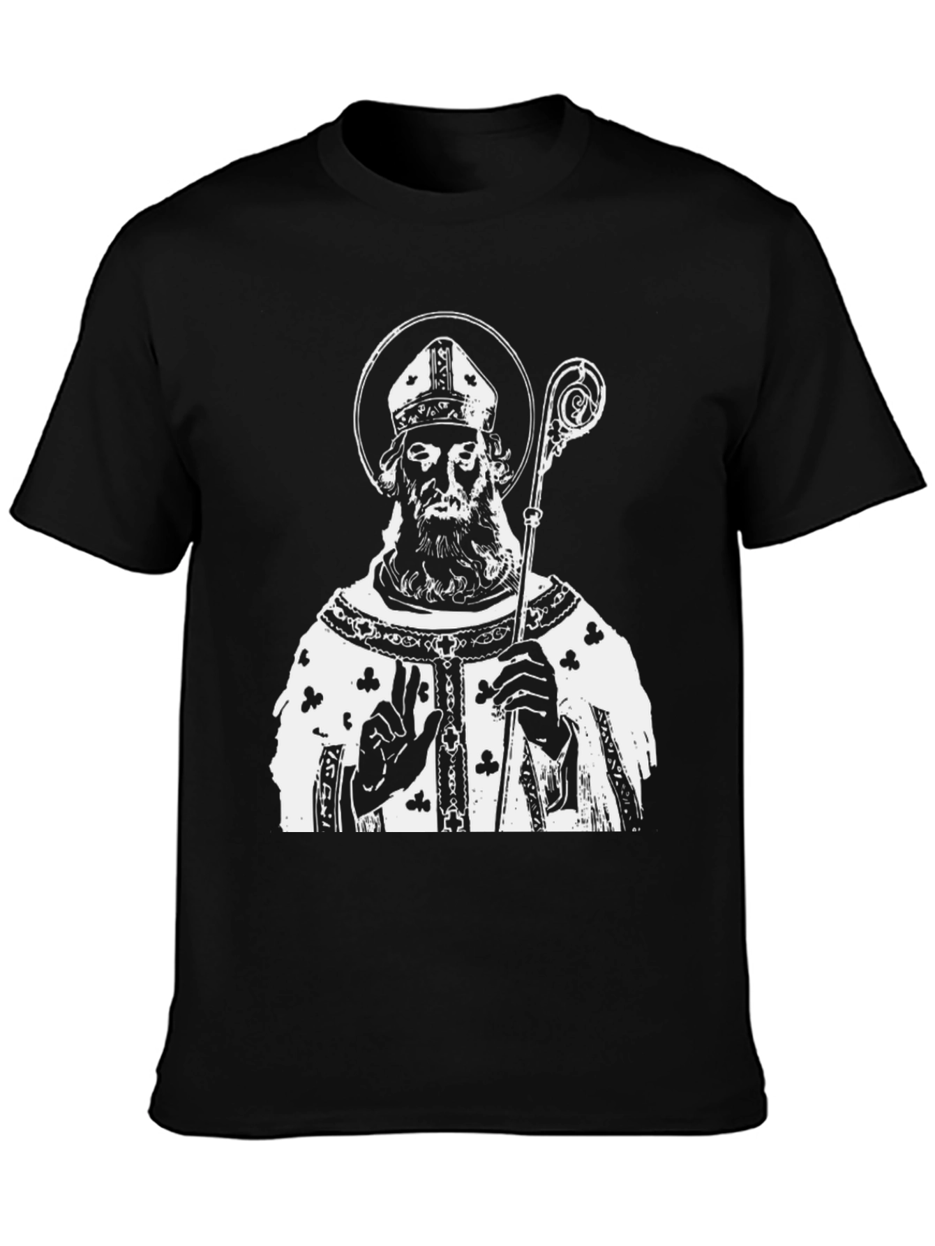 Saint Graphic Tee - Black Cotton T-Shirt