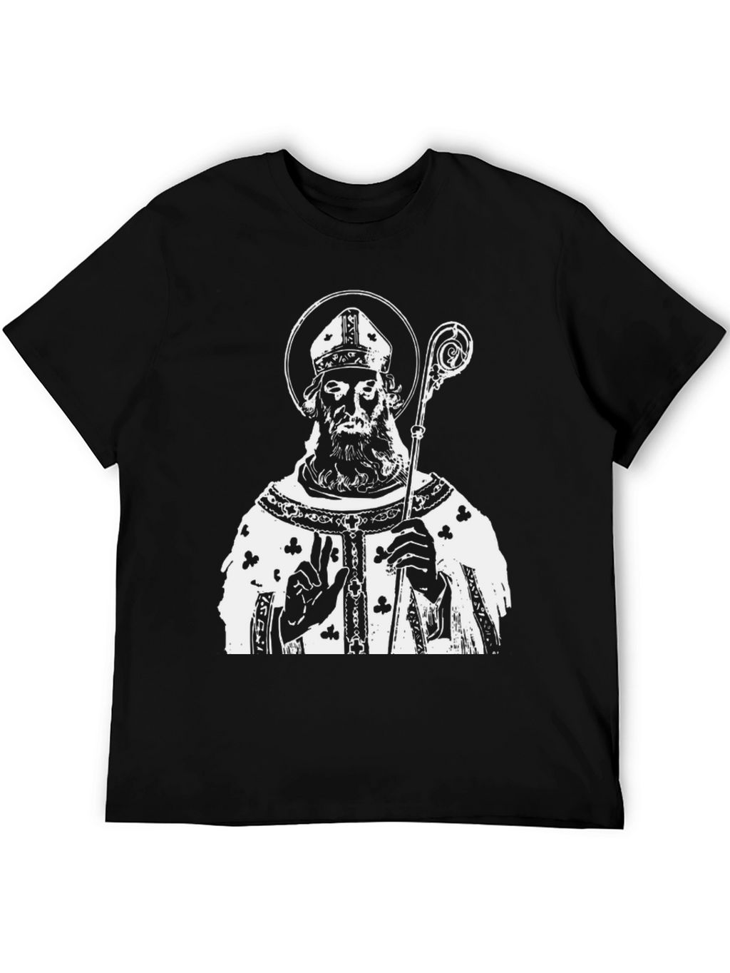 Saint Graphic Tee - Black Cotton T-Shirt