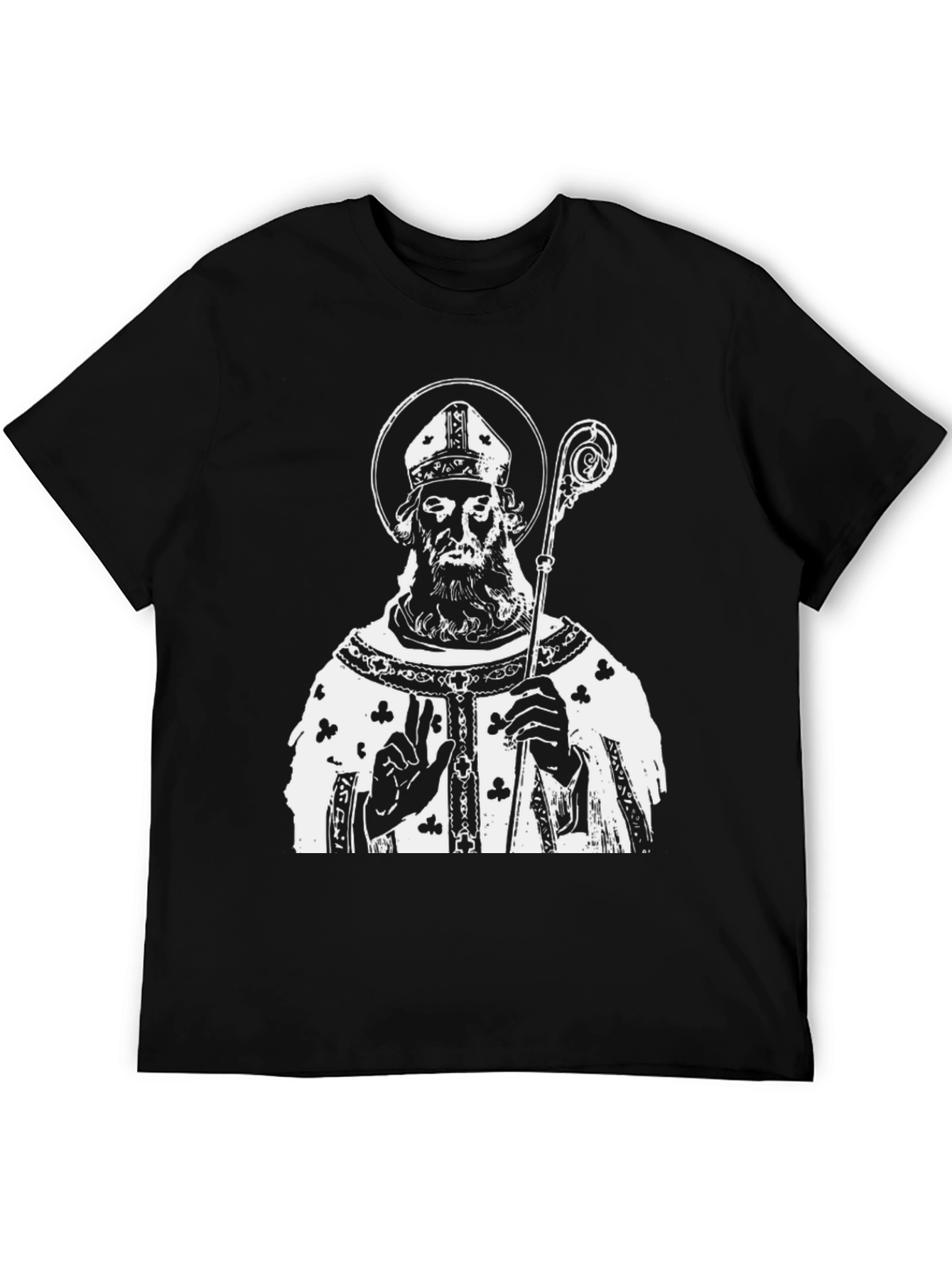 Saint Graphic Tee - Black Cotton T-Shirt