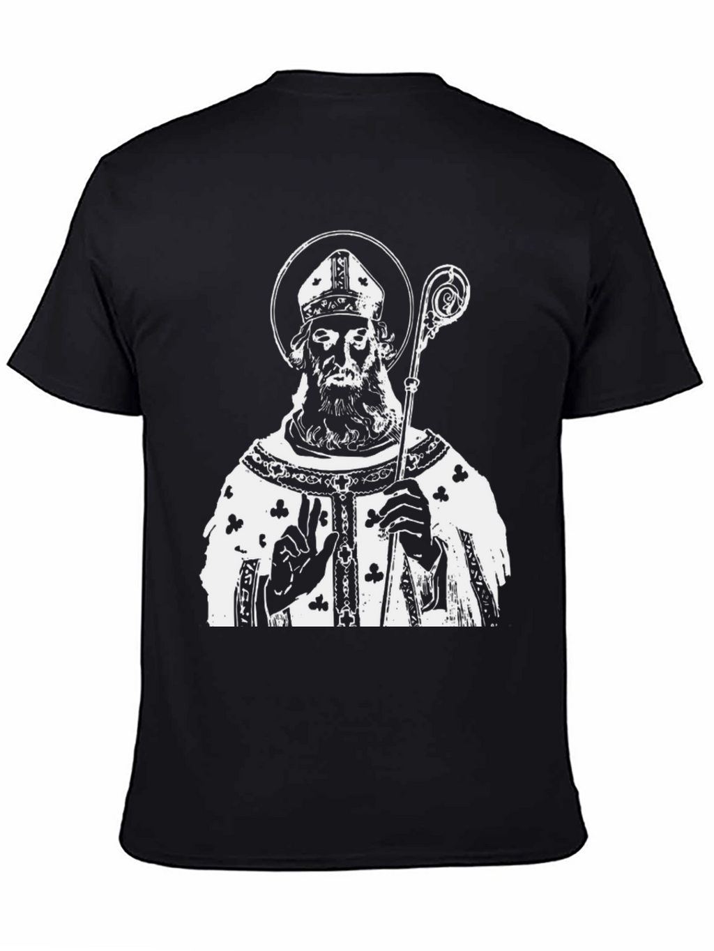 Saint Graphic Tee - Black Cotton T-Shirt