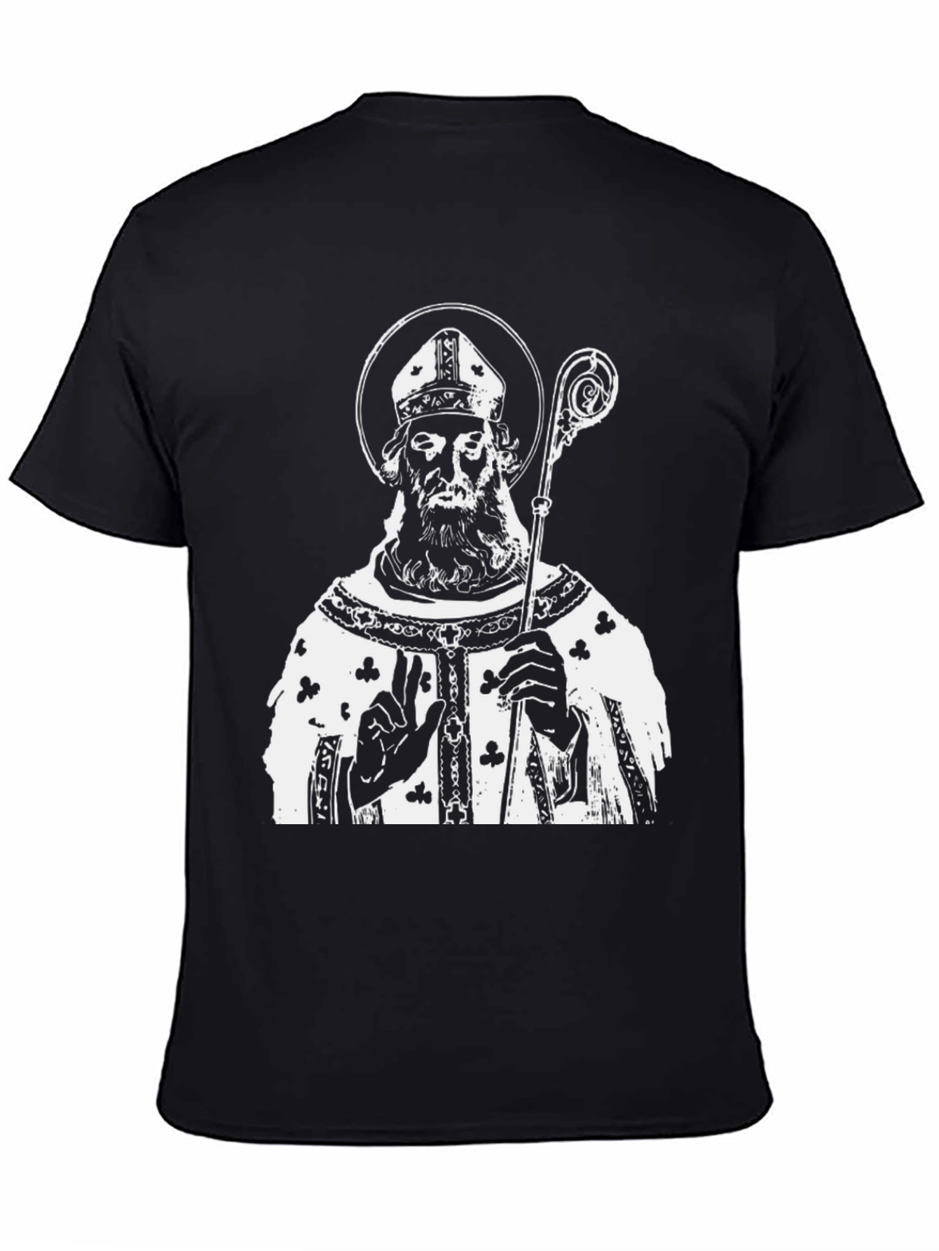 Saint Graphic Tee - Black Cotton T-Shirt