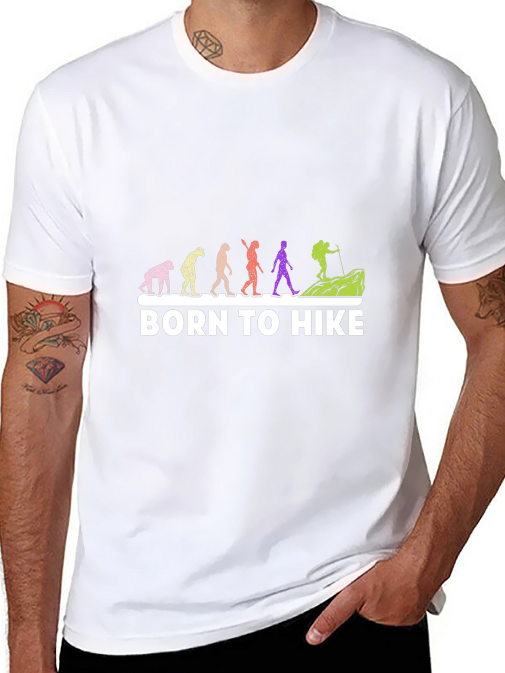 Born To Hike Evolution Black T-Shirt