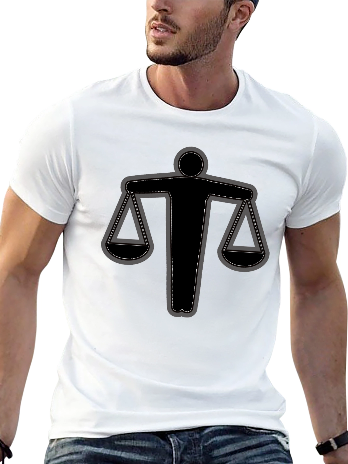 Scales of Justice Graphic Tee - Black