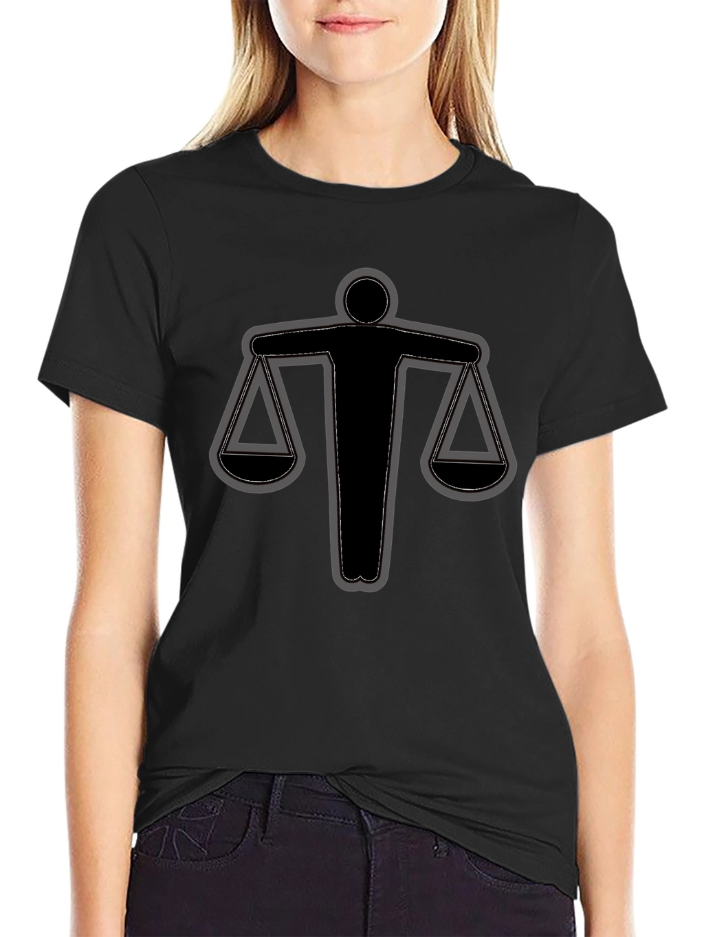 Scales of Justice Graphic Tee - Black