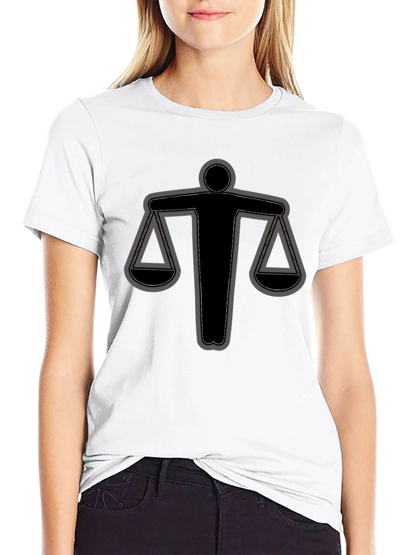 Scales of Justice Graphic Tee - Black