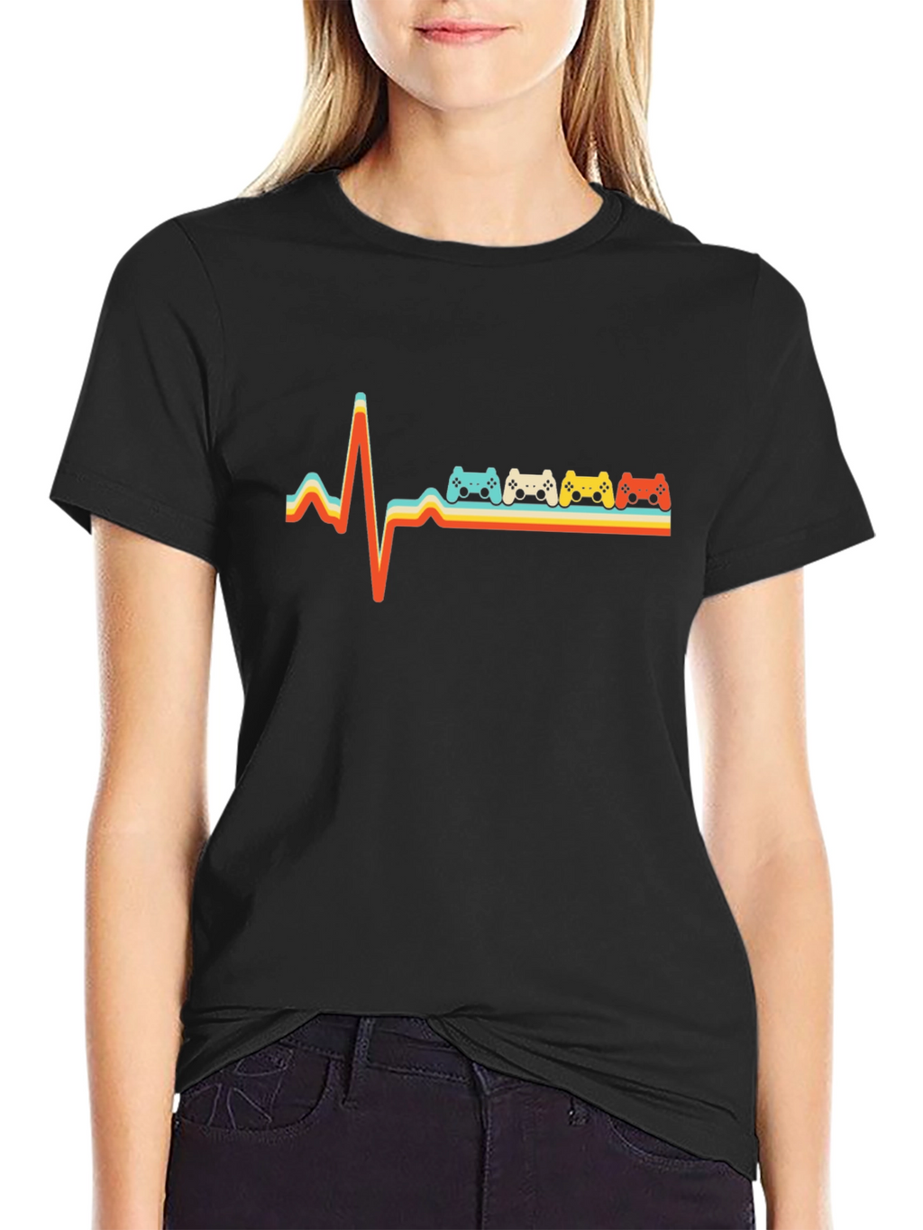 Retro Gamer Heartbeat Graphic Tee