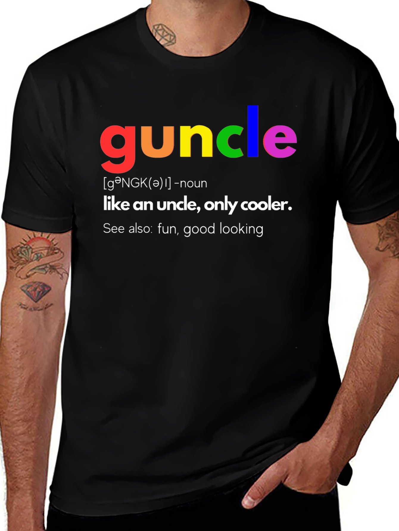 Guncle Definition T-Shirt - Fun Uncle Tee