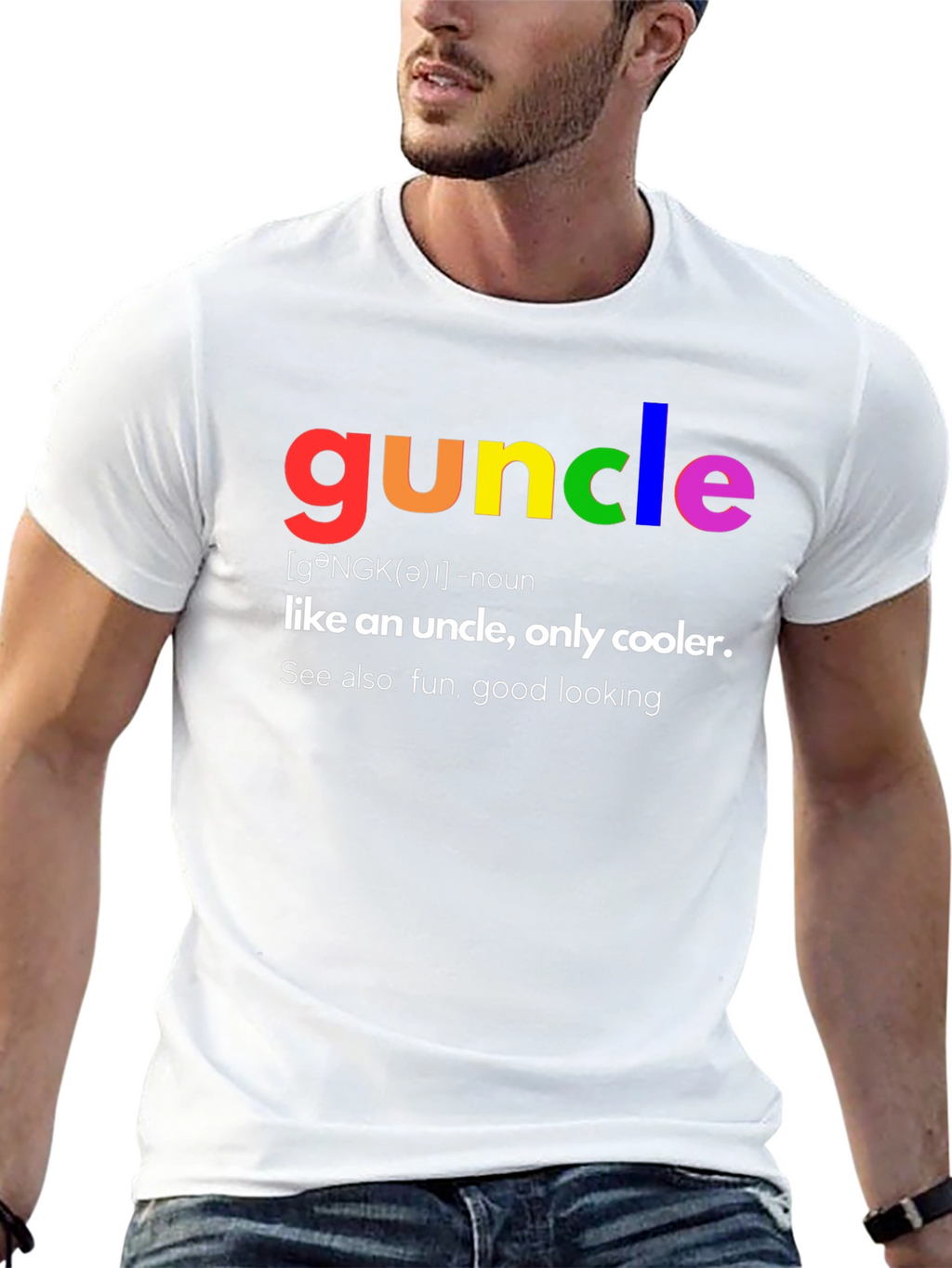 Guncle Definition T-Shirt - Fun Uncle Tee